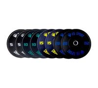 Set dischi bumper 100 kg | Coppie dischi bumper 5, 10, 15 e 20 kg | Foro 50 mm