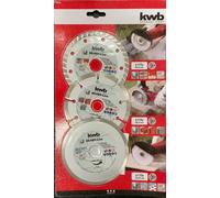 SET DISCHI DIAMANTATI kwb PIASTRELLE EDILIZIA UNIVERSALE TEGOLE 115 mm