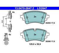 Set Dischi Freno ATE 13.0470-2647.2 Per AUDI, VW