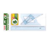 Set disegno 3 pezzi per mancini Arda 2 squadre 45°e 60° + 1 righello 30 cm 70420MAN