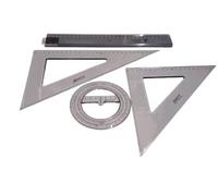 Set Disegno Tecnico Architetto Riga 60cm + 2 Squadre + goniometro + porta album