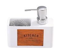 Set dispenser sapone da cucina 2 in 1, dispenser sapone per piatti con porta spugna, lavello da cucina, bancone del bagno, regali con porta spugna