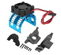 Set dissipatore di calore per auto RC Supporto motore in lega di alluminio con dissipatore di calore a piastra inferiore per (Nera)