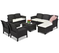 Set divani in Technorattan Venezia Relax Angolo 8 Bica marrone
