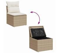 Set Divano da Giardino 8 Pezzi con Cuscini Beige in PolyrattanDivano da giardino cuscini