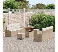Set Divano da Giardino 9 pcs Beige, Crema 90 x 55 x 71 cmSet Pranzo Giardino