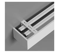 Set divisorio 3 in 1 per montaggio a soffitto/parete, doppio binario da 2,8 m / 9.2ft, asta mantovana per elegante separazione dello spazio, ideale per uso domestico e ufficio