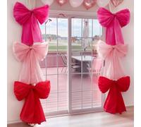 Set DIY Fiocchi Grandi 137x274cm Materiali Inclusi | 6 fiocchi giganti, materiali completi, per facile assemblaggio, per ideale per porte e finestre, colore vivace