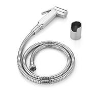 Set Doccetta Bidet Cromata Con Pulsante On/Off E Supporto A Muro