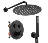 Set doccia a incasso LUNGO, nero, termostato, codice articolo REA-P8549