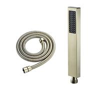 Set doccia a mano e tubo flessibile, installazione a parete, set doccia portatile con staffa per supporto doccia, spruzzatore doccia a risparmio idrico e tubo doccia in acciaio inox da 1,5 m, doccetta