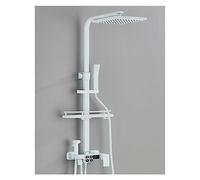 Set doccia a pioggia con display digitale a LED ， Rubinetto termostatico Acqua calda e fredda di lusso Docce for bagno(White B)