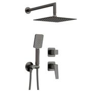 Set doccia a scomparsa 250x250 mm Placetas titanio Titanio