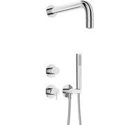 Set doccia a scomparsa con soffione doccia fisso ø42 mm Limonar cromo Cromo