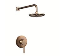 Set doccia a scomparsa in rame anticato, con soffioni fissi per Bed & Breakfast Hotel, essenziale per rinnovare il bagno di lusso