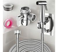 Set doccia bidet in acciaio inossidabile, include sedile del water bidet, doccetta a mano, deviatore doccia bifunzione, tubo doccia da 1,5 m e supporto per soffione Set da quattro pezzi (pistola a spr