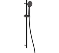 Set doccia con barra di scorrimento e doccetta tonda 3 funzioni finitura nera - Stapol