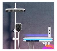 Set doccia da bagno digitale a LED Miscelatore caldo freddo Vasca a parete Rubinetto a pioggia termostatico for lampada d'atmosfera(JPD204 Thermostatic)