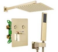 Rea FENIX DAVIS L.GOLD BOX INCASSO Set Doccia Sistema Doccia in Ottone per Bagno (Oro)