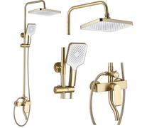 Rea HASS Gold Colonna Doccia in Ottone Sistema Doccia per Bagno (Oro)