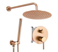 Set Doccia Da Incasso Rea Lungo Copper Brush + Box