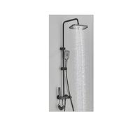 Set doccia for vasca da bagno con display digitale, set for doccia for bagno con piano bianco, rubinetto for doccia a pioggia con testa in ottone di qualità(Digital display B)