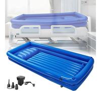 Set Doccia Gonfiabile per Vasca da Bagno Medica, vasca da letto gonfiabile, kit doccia/vasca da letto in PVC, ausilio per il bagno a letto per pazienti anziani disabili allettati