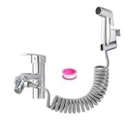 Set doccia in plastica ABS per bidet, set per pannolini in tessuto per bambini, con dispenser per rubinetto, gancio per tubo a molla, dispenser per rubinetti M22 x M24, igiene del bagno e pulizia dei