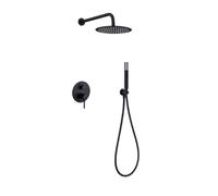 IMEX GPM039/NG MONZA Conjunto Grifo Ducha Monomando Empotrado Negro Mate