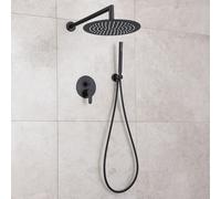 Set doccia incasso tondo miscelatore 2 vie soffione doccetta staffa tubo