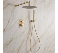 Set doccia incasso tondo miscelatore 2 vie soffione doccetta staffa tubo