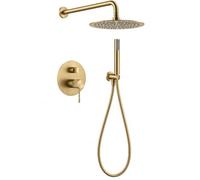 Set doccia monocomando in oro spazzolato, serie Line Imex GPD038/OC