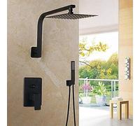 Set doccia nero opaco a parete soffione doccia miscelatore termostatico completo Bagno Doccia Ensemble Lussuosa esperienza di bagno di facile installazione