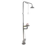 Set Doccia per Occhi, Doccia di Emergenza in Acciaio Inossidabile per Laboratorio di Fabbrica con Doppio Ugello, Comando Manuale, Set Doccia di Emergenza per Piatto Doccia Grande