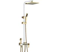 Set doccia set di doccia per la casa in rame/bagno di controllo del bagno per bagno montato a parete Doccia termostatica bella pratica (colore: bianco)-nuvole di buon auspicio LWX