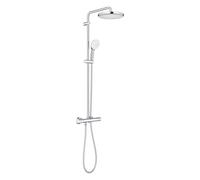 Set doccia termostatico a parete GROHE Tempesta con soffione a pioggia cromato