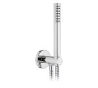 SET DOCCIA TONDA PRESA ACQUA FLEX E DOCCETTA Cromo Doccette Duplex Doccia Kit