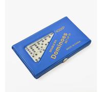 Set Domino Double 6 con custodia protettiva, gioco classico completo da 28 mattonelle per adulti e bambini, ideale per la notte di gioco in famiglia e il treno messicano, contenitore portatile