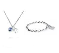 Set Donna Sagapo Collana Bracciale Pronto da Regalare Cuore Angelo SKT03 SHAC2