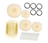 Set Donut Hair Bun Maker Beige in Spugna per Acconciature
