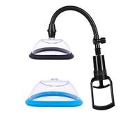 Set doppia pompa manuale Capezzoli Clitoride - duo a pressione con due coppette e scala - stimolazione intensa per donna e coppie