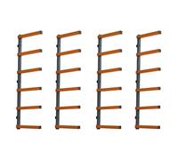 Set doppio di scaffali a sbalzo con 6 ripiani grigio/arancio medium orange