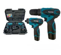 SET DOPPIO TRAPANO AVVITATORE A DOPPIA BATTERIA IMPULSI 18V VALIGETTA ACCESSORI