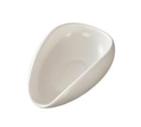 Set dosatore per chicchi di caffè e cucchiaio, in ceramica, per casa e bar, 9,8 x 7,5 x 4 cm, bianco