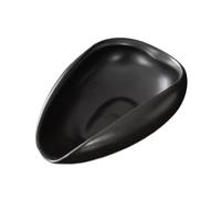 Set dosatore per chicchi di caffè e cucchiaio, in ceramica, per casa e bar, 9,8 x 7,5 x 4 cm, nero opaco