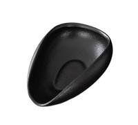 Set dosatore per chicchi di caffè e cucchiaio, in ceramica, per casa e bar, 9,8 x 7,5 x 4 cm, nero satinato
