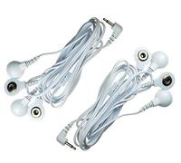 Set due Cavi Moltiplicatori per Elettrostimolatori Tens Ems con 4 Bottoni per Ogni Cavo, Clip 3.5 mm, un Jack da 2.5 mm