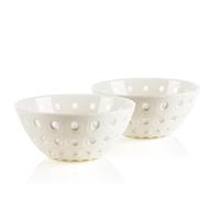 Set due Ciotole contenitore le murrine 12xh 5,6 cm - 300 cc Le Murrine Perla/Bianco/Perla multicolor