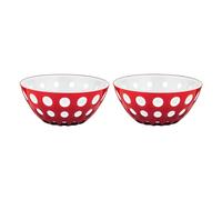 Set due Ciotole contenitore le murrine 12xh 5,6 cm - 300 cc Le Murrine rosso/bianco/trasparente multicolor