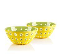 Guzzini - Set 2 ciotoline cm. 12 'Le Murrine' (Zafferano-Bianco-Verde Ninfea)